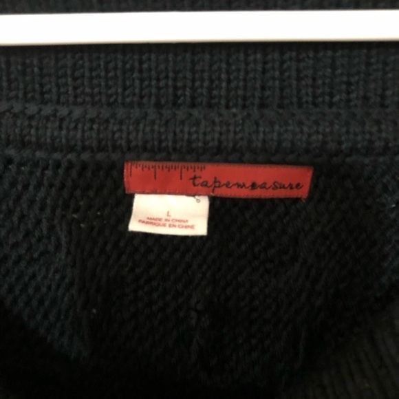 Tape Measure Wool Blend Button Front Cardigan SZ L - Picture 2 of 8